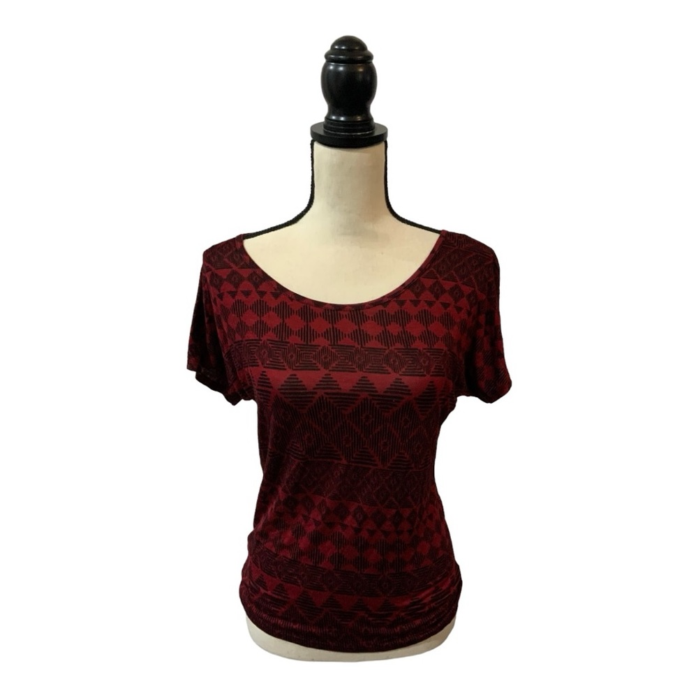 Charlotte Russe Top - Cutout Back - Red /Black - Size Small - NWT NEW